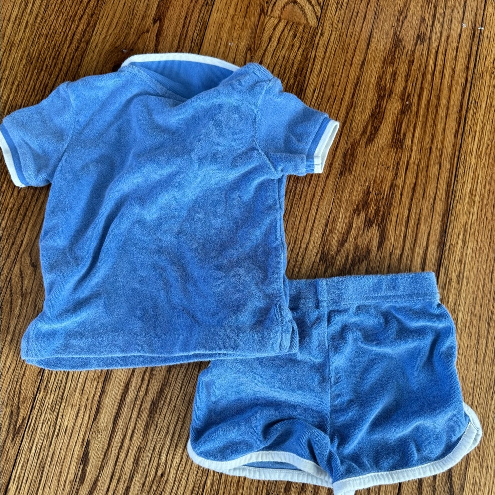 Kids Blue Polo Shirt and Shorts Set - Picture 5 of 5